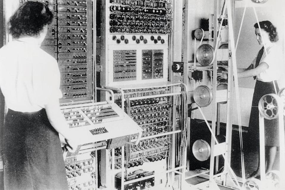A Colossus Mark 2 codebreaking computer used by the Allies in WWII.