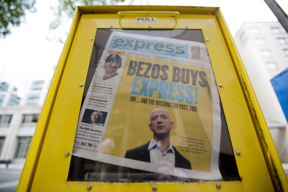 Amazon's Bezos Bets $250 Million on Washington Post Revival