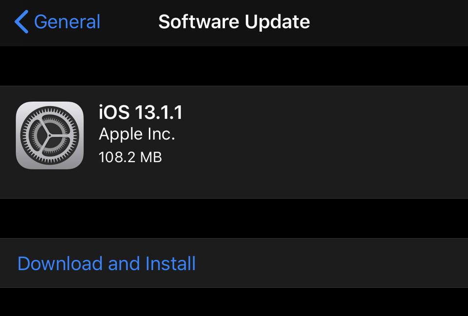 iOS 13.1.1