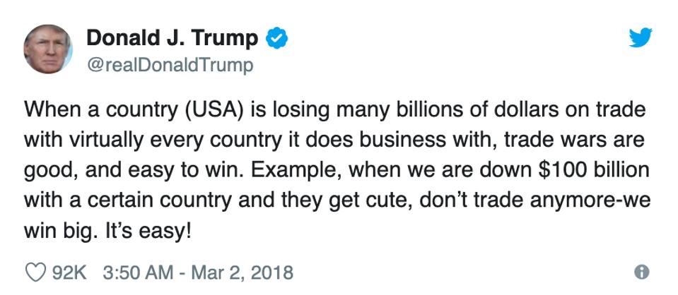 President Trump tweet