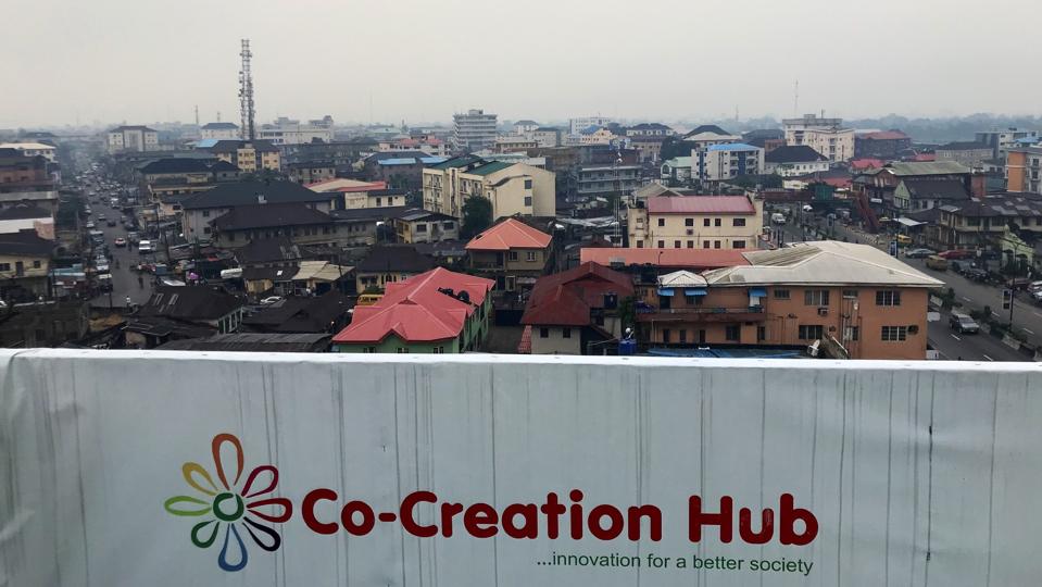 The view from the roof of CcHub in Lagos, Nigeria.