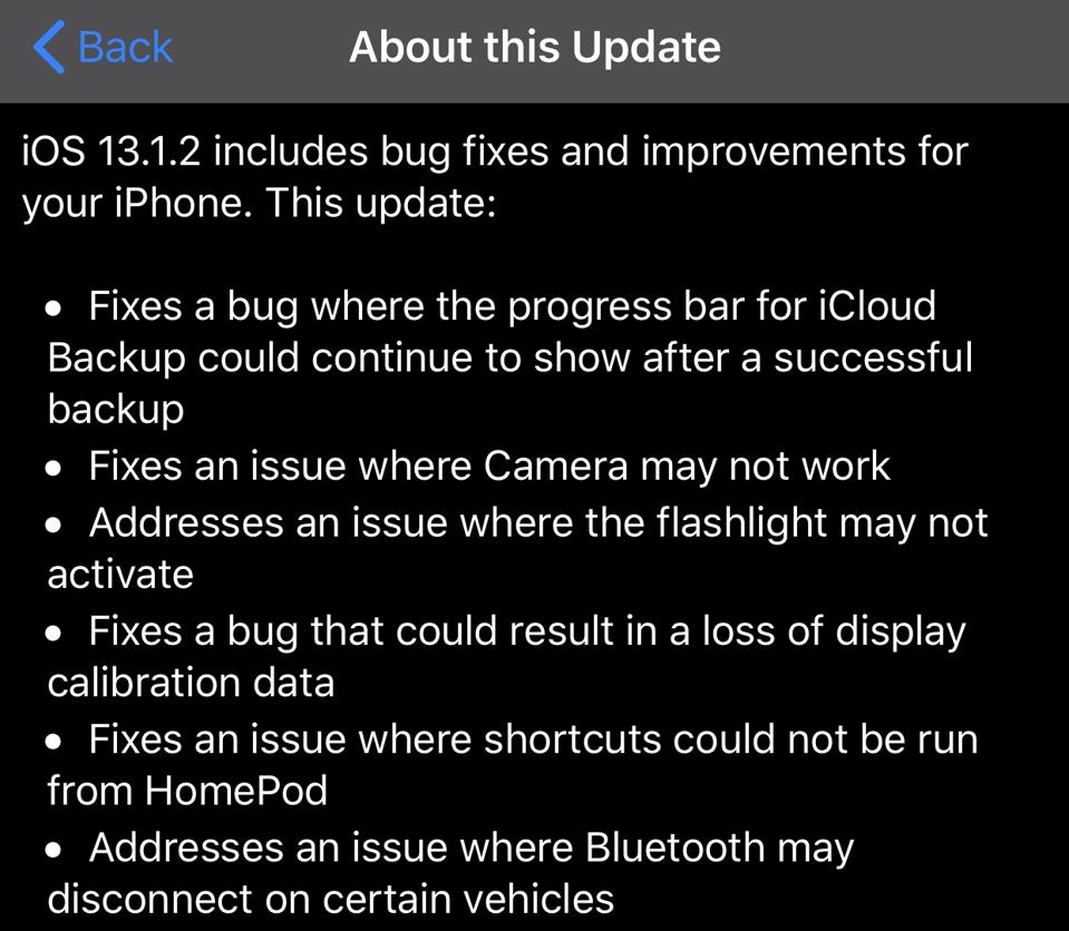 iOS 13.1.2
