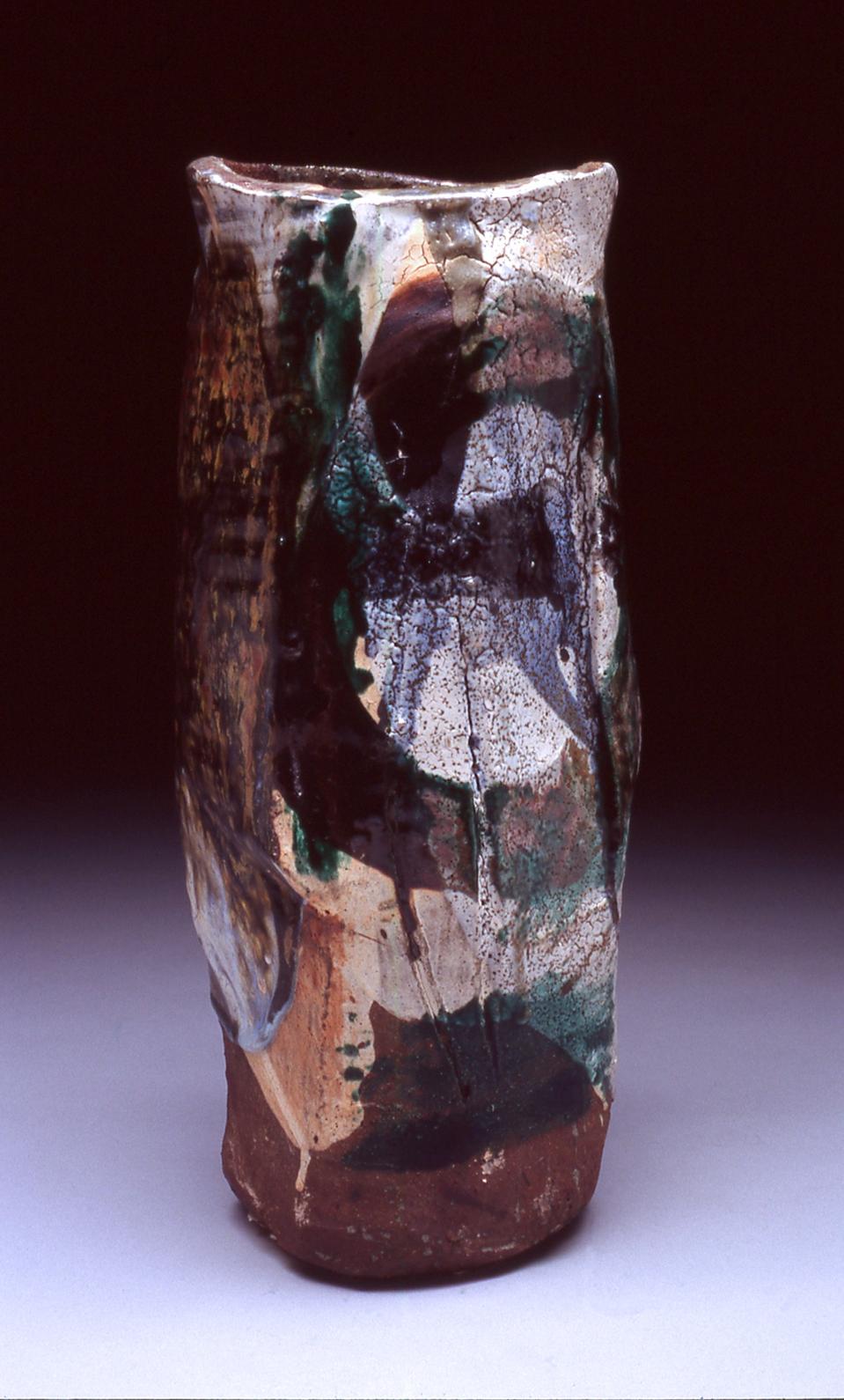 Peter Voulkos (1924-2002), vase. Stoneware, glaze, 1959, Missoula Art Museum Collection, donated by Maxine M. Blackmer, 2003.03.17.