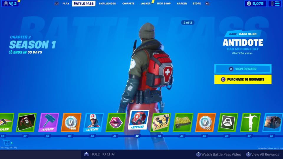 Here S Everything In The Fortnite Chapter 2 Season 1 Battle Pass