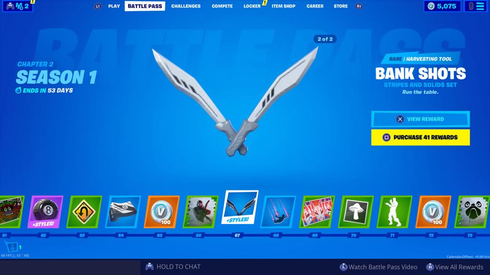 Here S Everything In The Fortnite Chapter 2 Season 1 Battle Pass