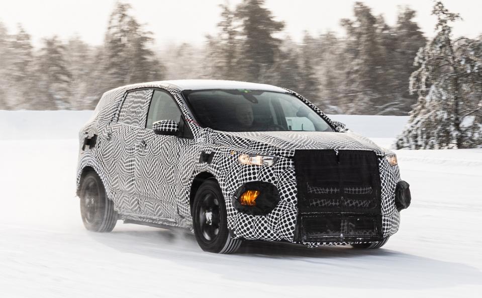 Ford's new Mustang-inspired electric SUV undergoing winter testing