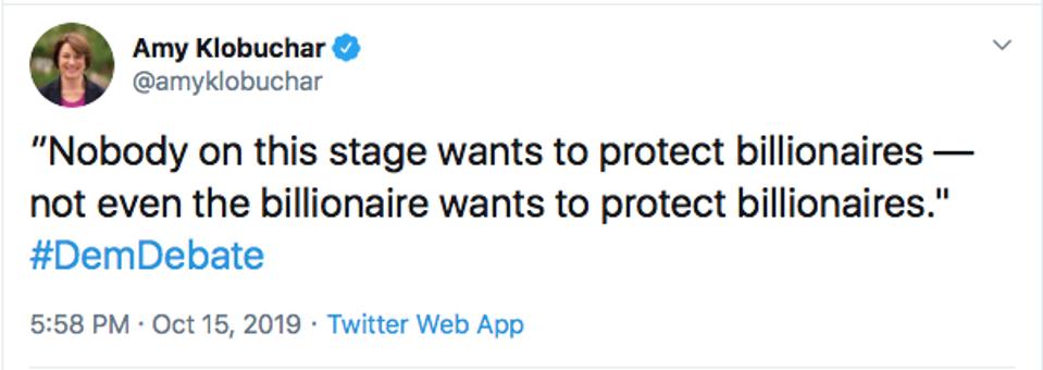 Amy Klobuchar Tweet