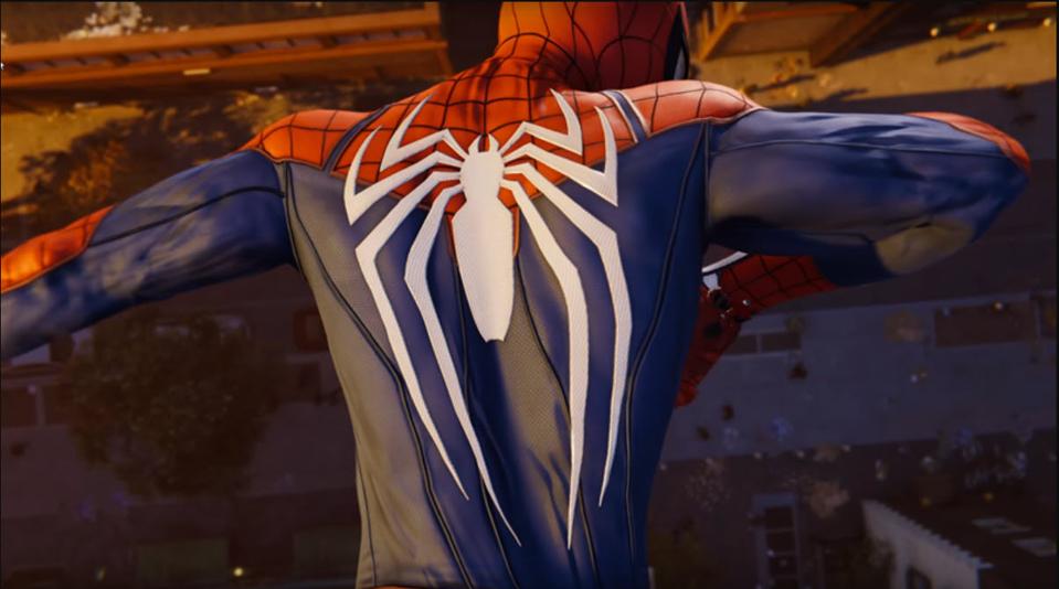 Spider-Man's back