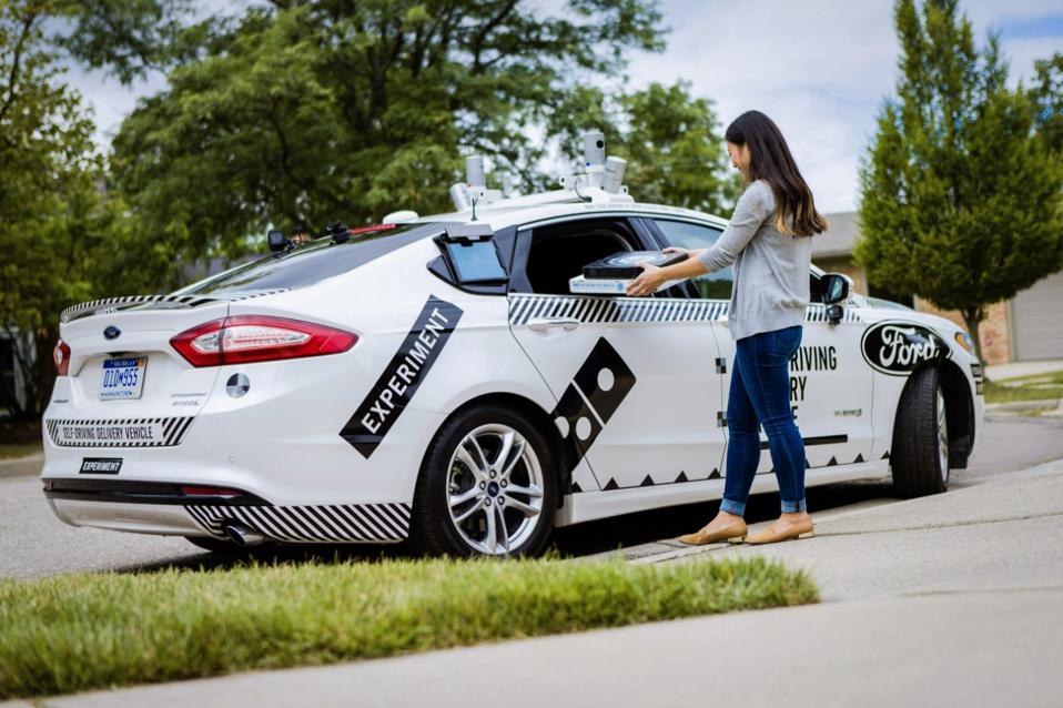 Ford has conducted numerous research experiments over the past several years with partners such as Dominos and Postmates to evaluate human interactions with automated vehicles