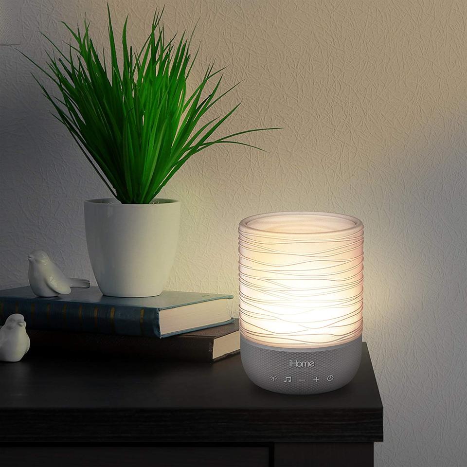 Light on a table with plant