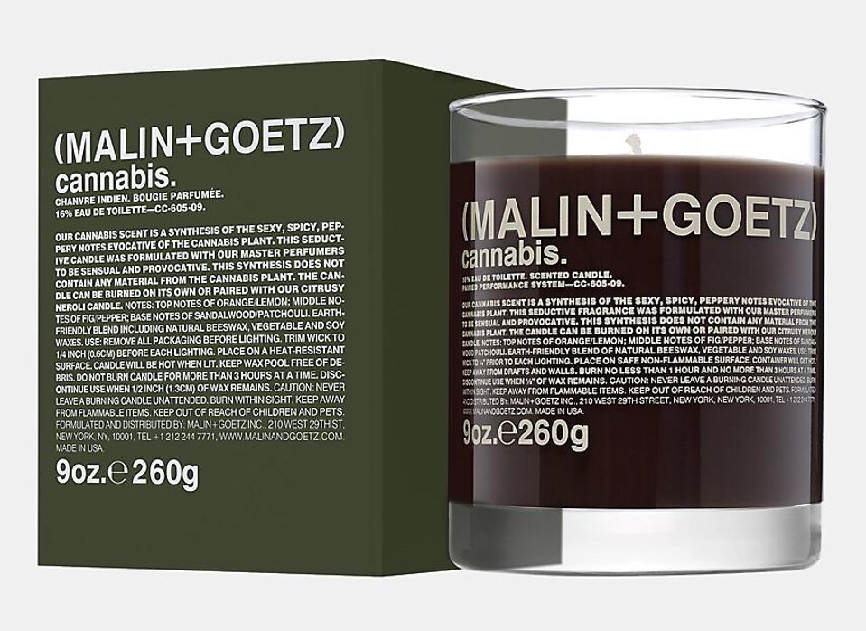 Malin + Goetz, luxury cannabis, cannabis candles