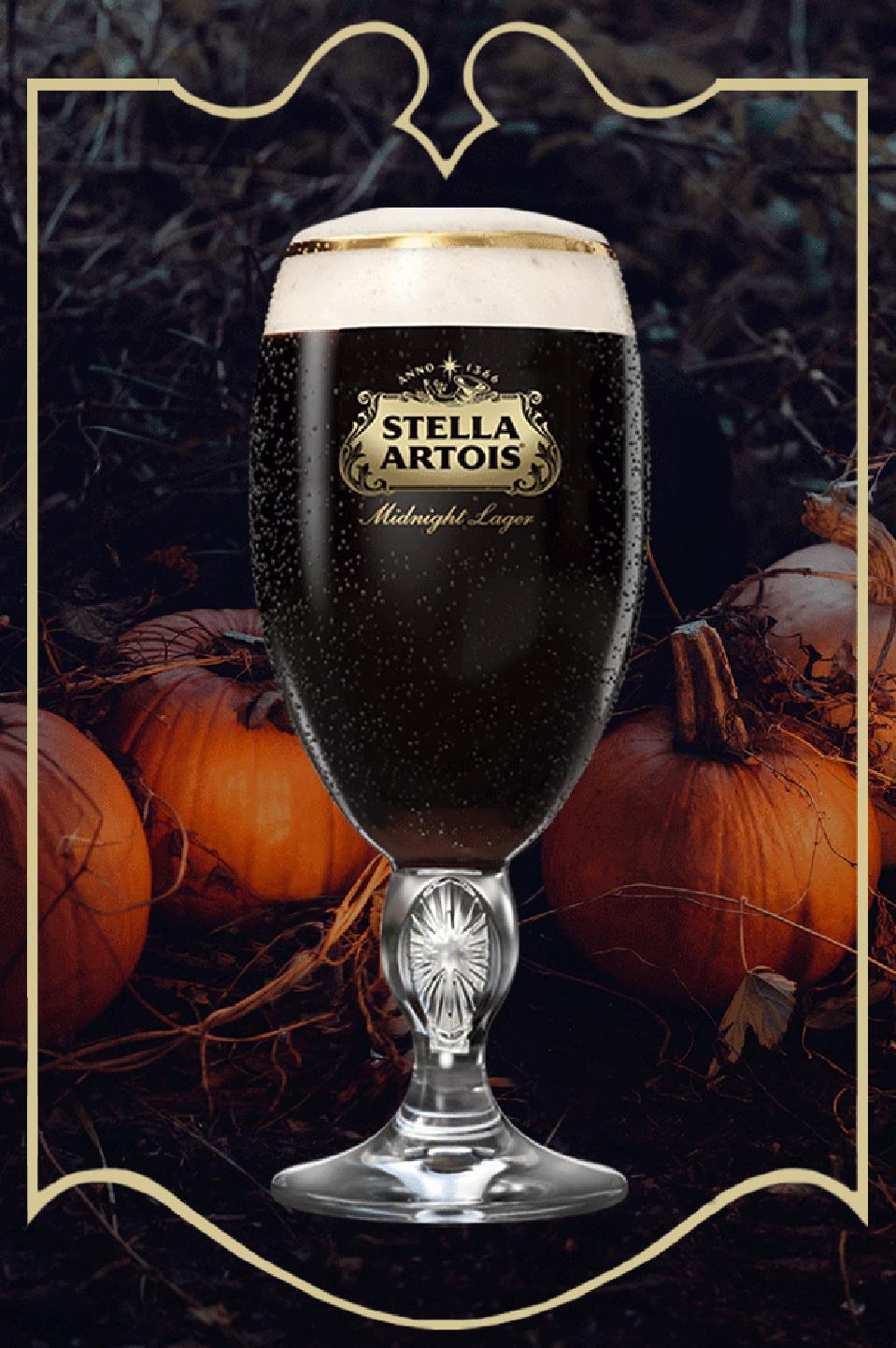 The new Midnight Lager from Stella Artois will be released on Halloween 2019.