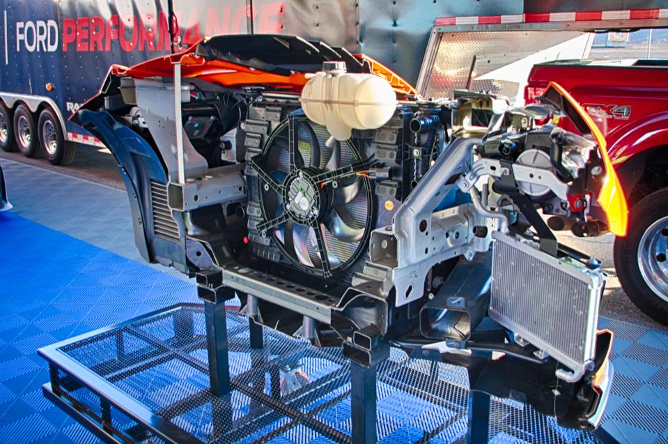 Making 760-hp supercharged horsepower creates a lot of heat that needs to be dissipated through 7 heat exchangers