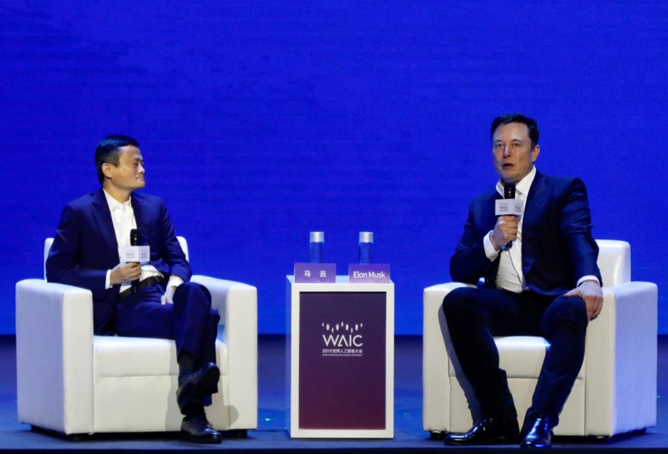Alibaba's Jack Ma and Elon Musk.