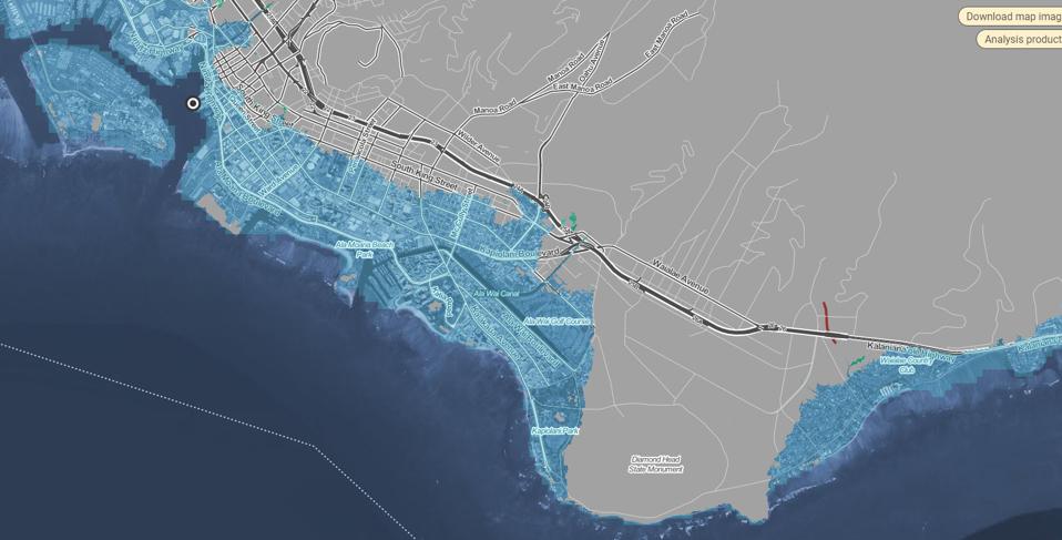 Honolulu, Oahu under water