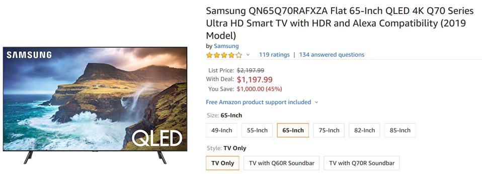 Amazon Black Friday Samsung TV Deals