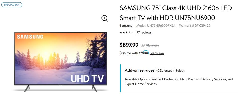 Walmart Black Friday TV deals, Walmart Black Friday phone deals, Walmart Black Friday 2019 sales,