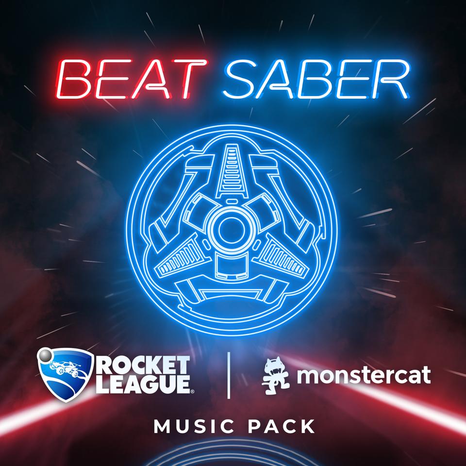 Feature art for the Rocket League x Monstercat music pack Beat Saber sold 1M units by spring 2019