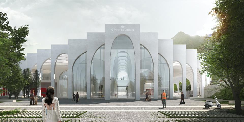 Exterior rendering of the new S.Pellegrino facility