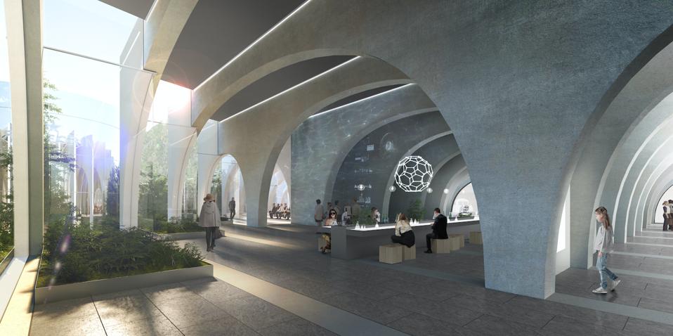 Rendering of the Visitors' Center at the new S.Pellegrino facility