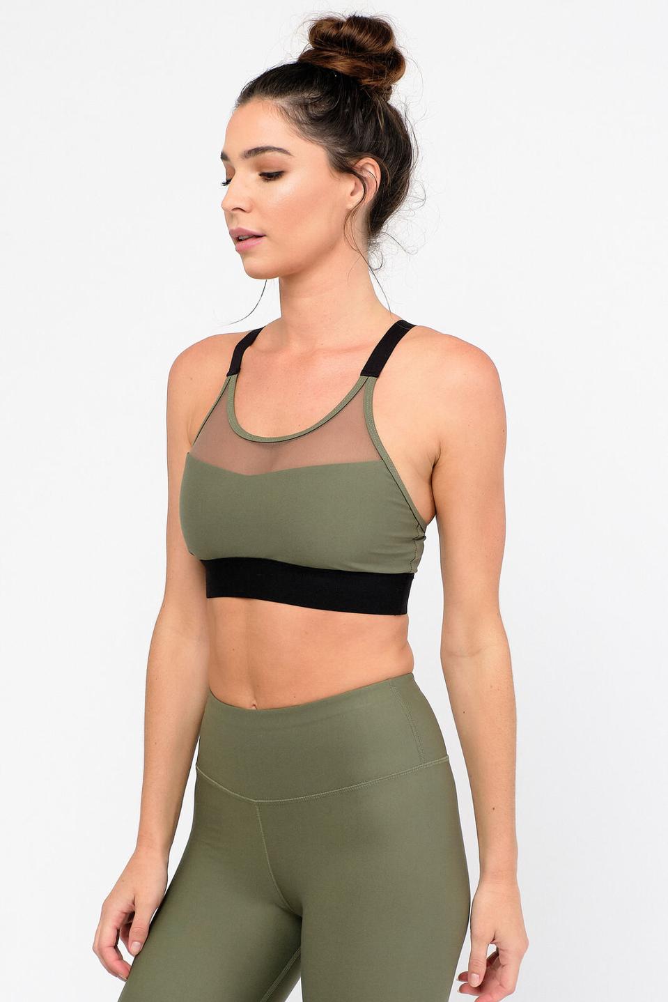 Green mesh tank and leggIngs from D+K