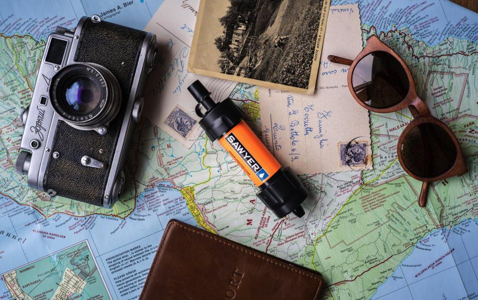 holiday destinations 2019 An orange Sawyer mini-filter