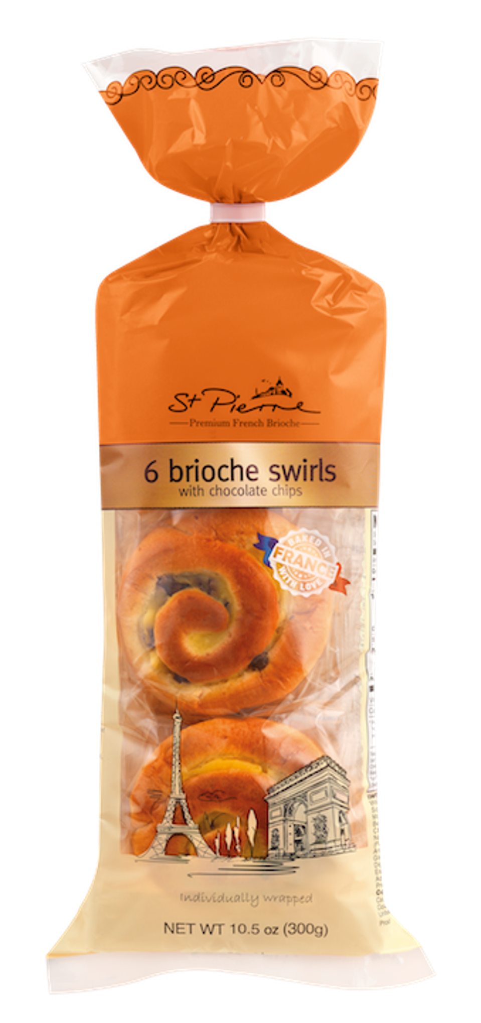 St Pierre Bakery Brioche Swirls With Chocolate Chips