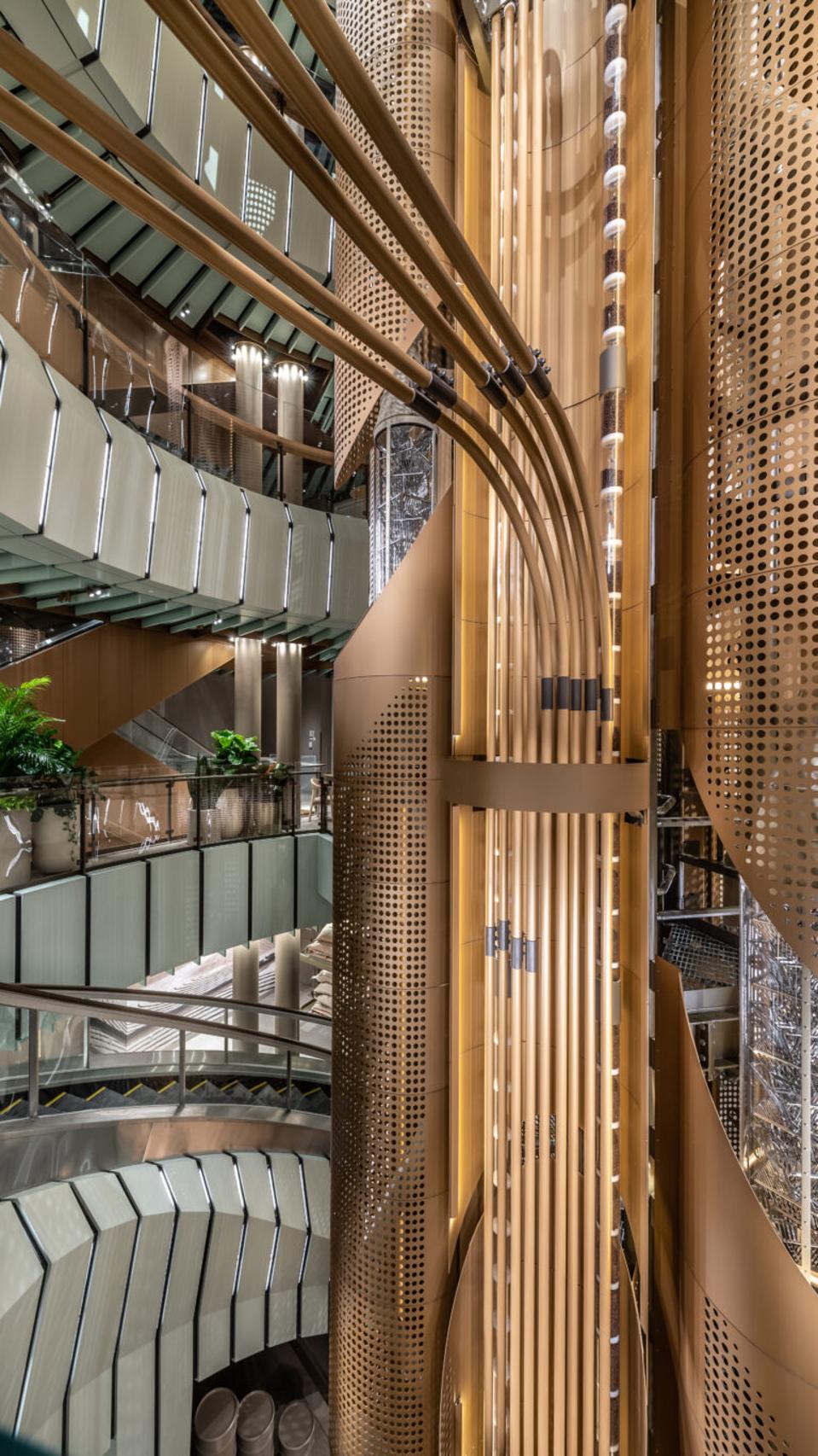 “We envisioned this five-story experience that would pull people from the ground floor all the way up and tell this really beautiful story about the growing of coffee...Before you know it, you walked five floors and you’ve gotten this really amazing journey, ever upwards.” - Jill Enomoto