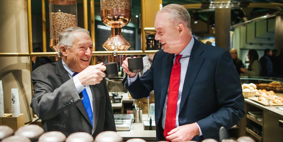 Gordon Segal and Kevin Johnson, Starbucks CEO