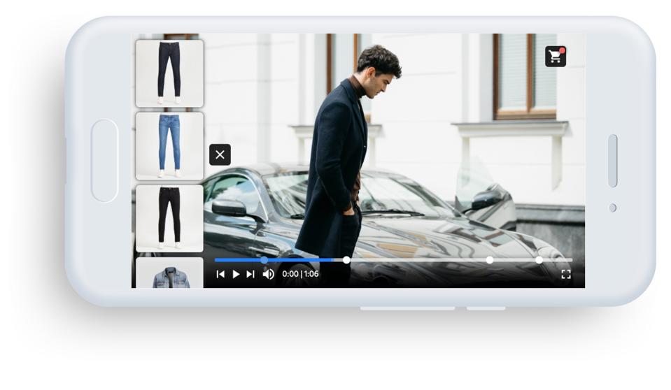 AiBuy's video overlay store with seemless UX design.
