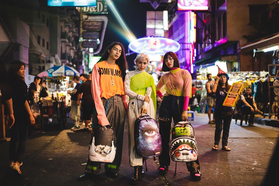 An image from the Fall '19 SprayGround campaign.