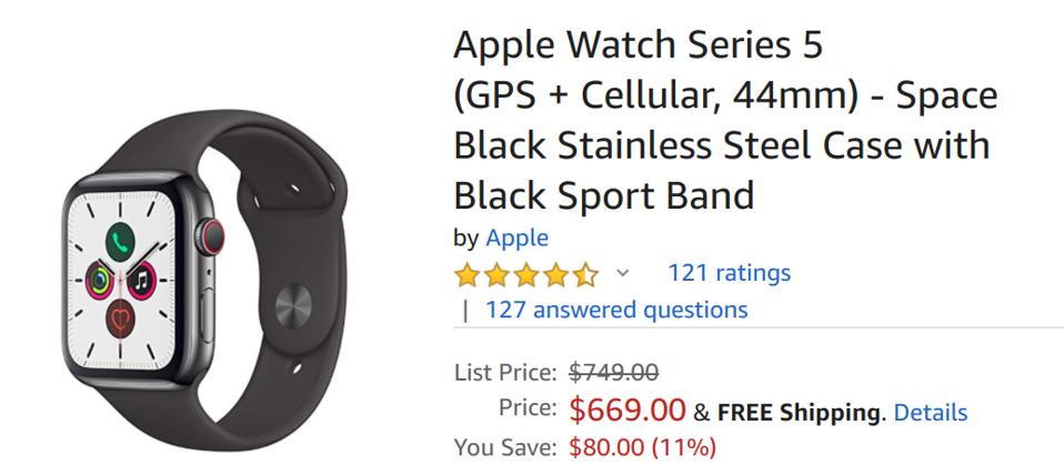 Amazon's Black Friday 2019 sale, Black Friday sale Apple Watch Series 5, Black Friday Apple Watch Series 5 deals,
