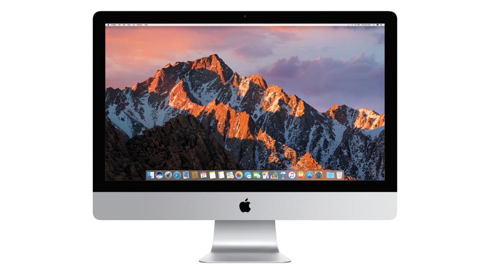 Apple iMac on a white background.