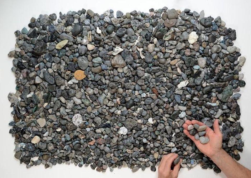 Pyroplastics, human-made pebbles collected on the coasts of Cornwall.