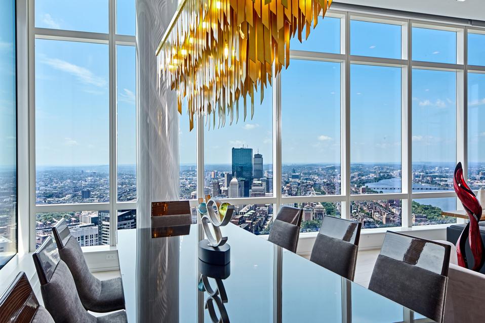 A penthouse apartment in Boston.