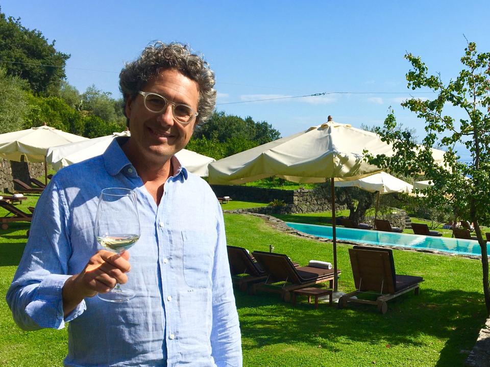 Wine producer Guido Coffa on Mount Etna, Sicily