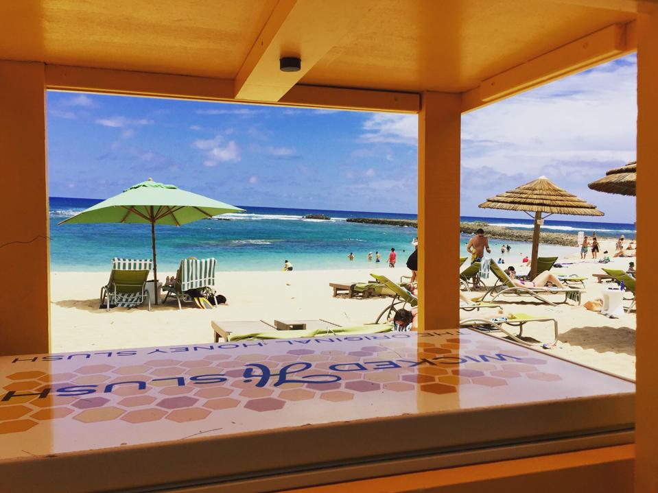 The view from the Wicked Hi Slush stand at Turtle Bay Resort on Oʻahu