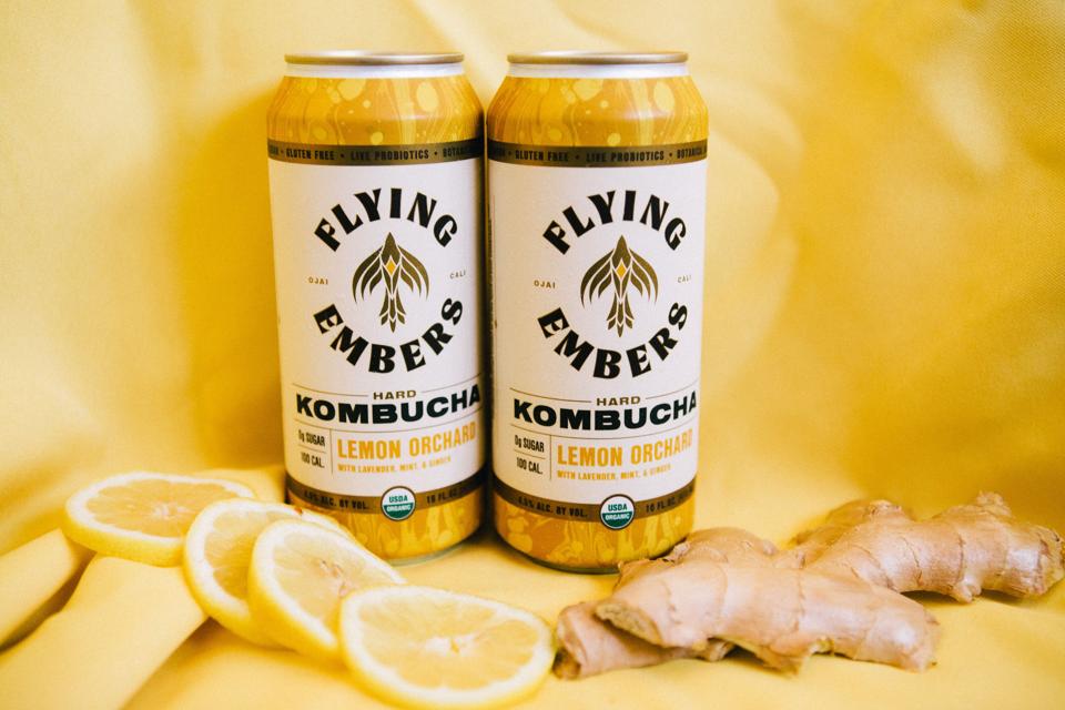 Flying Embers hard kombucha comes in a variety of flavours.