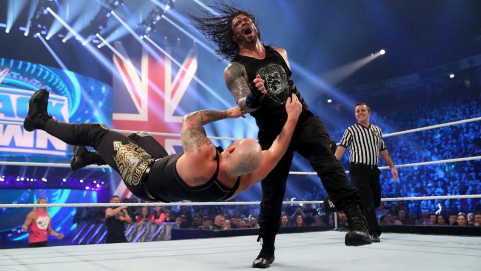 Wwe Tlc 2019 Roman Reigns Defeating Baron Corbin And 5 Smart