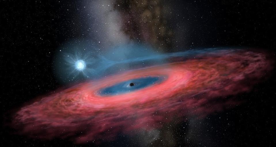 Scenario of a star being torn apart as it inspirals into a black hole.