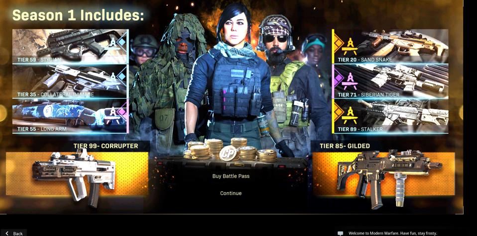 Call Of Duty Modern Warfare S Season 1 Battle Pass Is Live