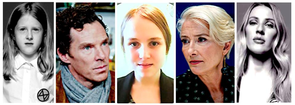Extinction Rebellion, Benedict Cumberbatch, Emma Thompson
