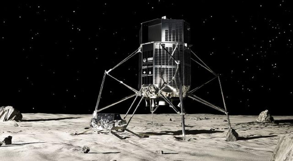 An artist’s concept of a lunar lander