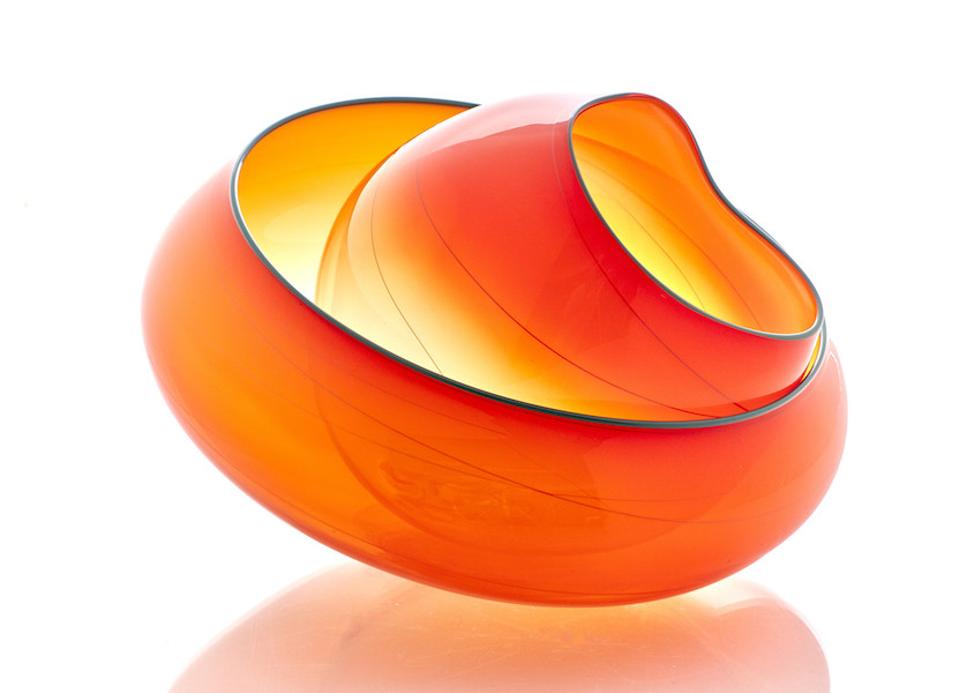 Chihuly Studio Mandarin orange