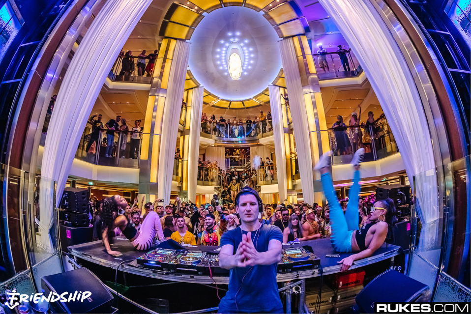 Gary Richards performing as Destructo on the first night of last year's sailing.