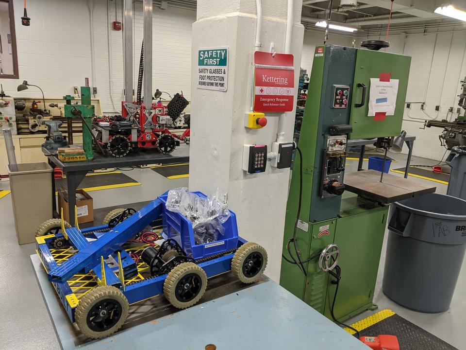 Kettering University FIRST Robotics Center includes a complete fabrication lab and computer center for students to use