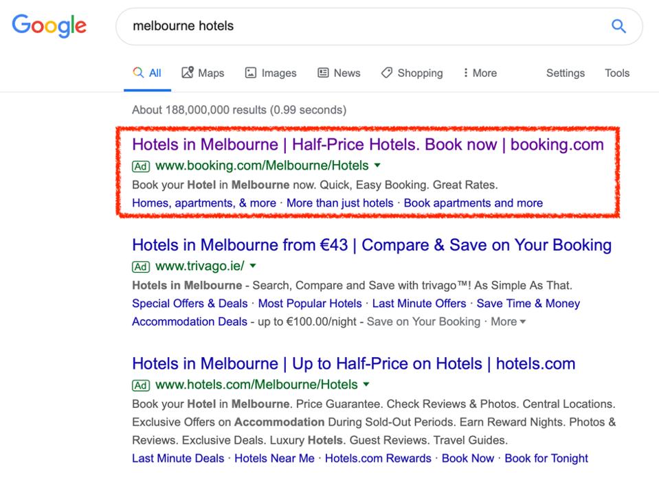 google has become the biggest travel