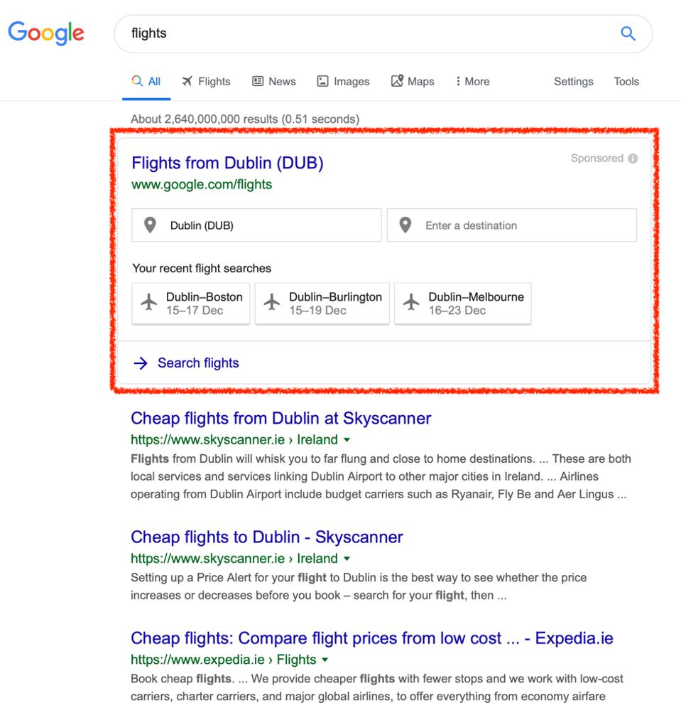 google has become the biggest travel