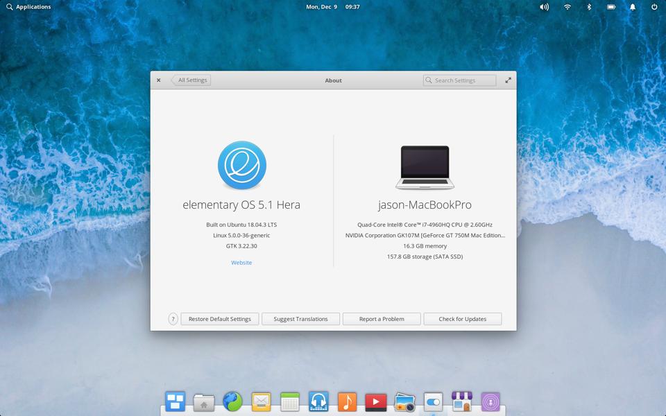 Macbook pro 2019 linux