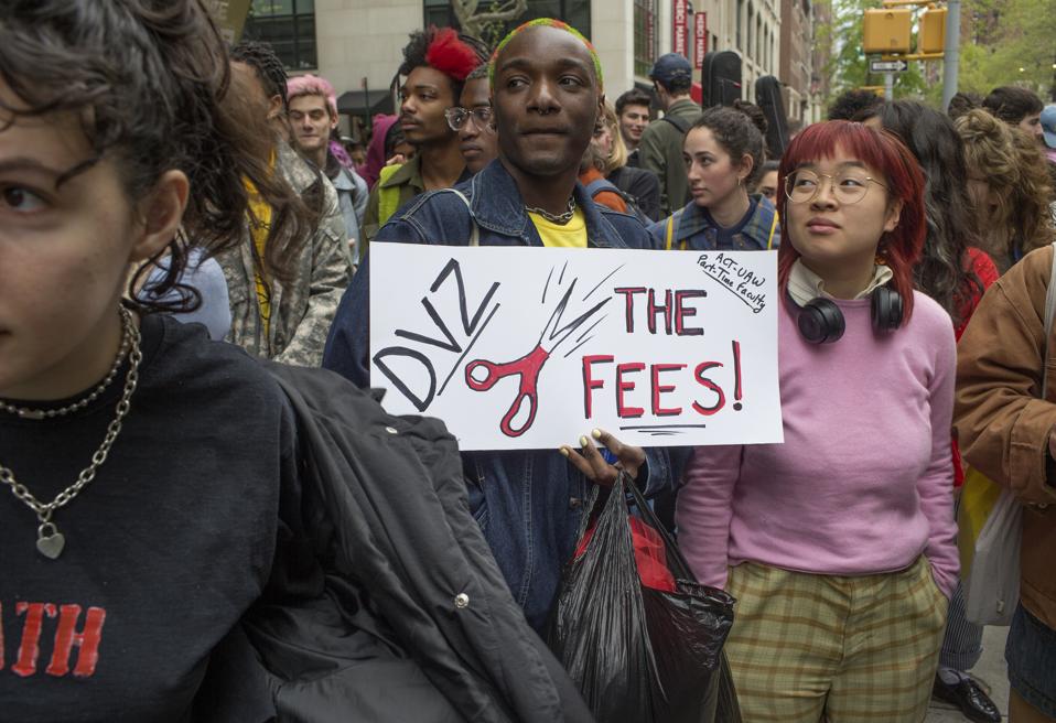 Protesting increased college tuition